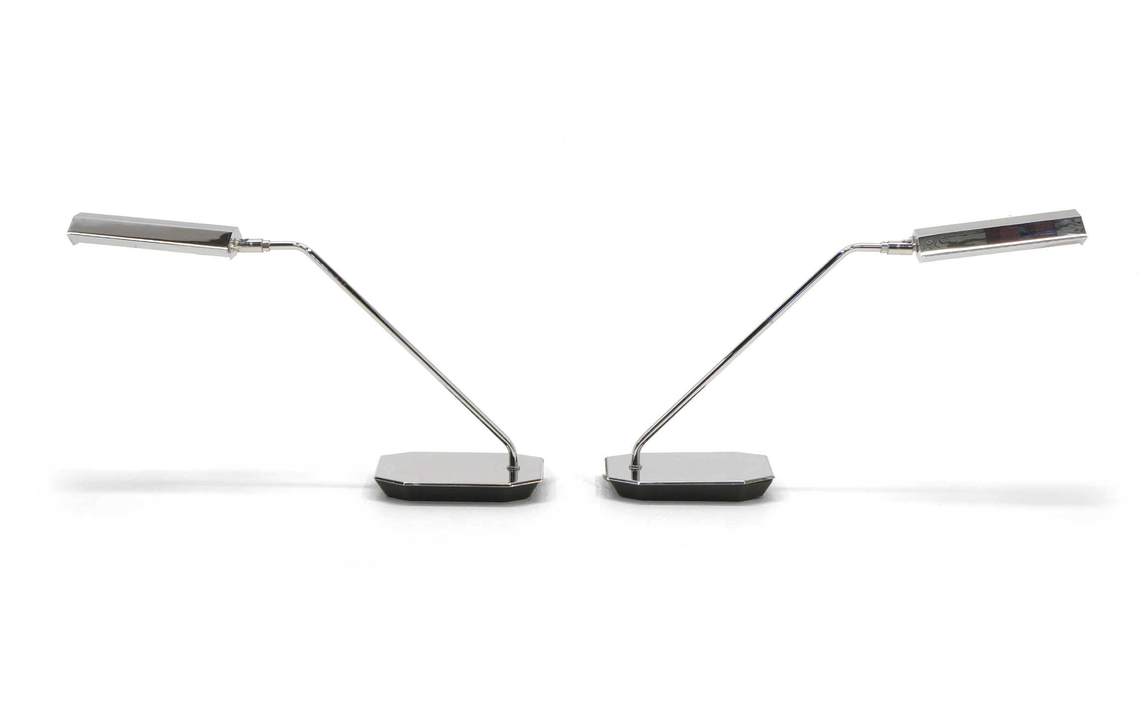 Pair of Koch and Lowy Table or Desk Lamps Chrome — RETRO INFERNO
